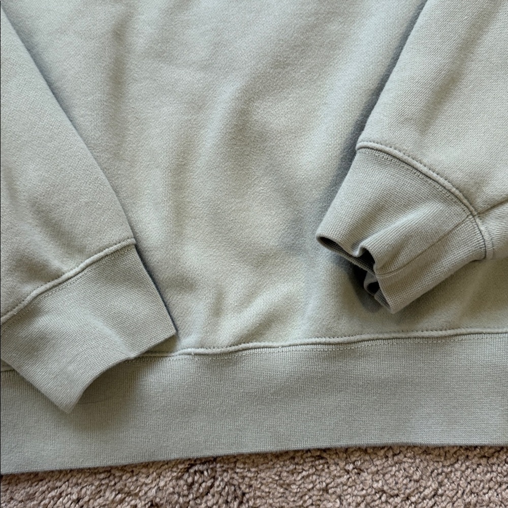 Fear of God FOG Essentials Sage Green Raglan Oversized Crewneck Sweatshirt - Picture 8 of 11